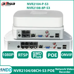 Inspelare dahua nvr2104ps3 4poe nvr21088ps3 4/8ch 8poe 1HDD Network Video Recorder IP Camera Security Monitor Support Onvif P2P CCTVV