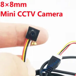 Kameras Super kleine Mini -Analogkamera mit MIC/Audio 800TVL CMOS HD -Farb -CCTV -Objektivgröße 8x8mm Mikro kleiner Mini -Überwachungskamera