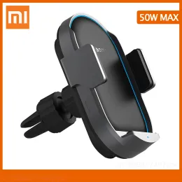 Laddare Xiaomi 50W Max Wireless Car Charger Pro Flash Charging Automatic Sensor Stretching Fast Charging Smart Cooling Phone Holder