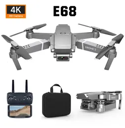XKJ 2020 Ny E68 WiFi FPV Mini Drone med vidvinkel HD 4K 1080p Camera Hight Hold Mode RC Foldbar Quadcopter Dron Gift T1911091093764
