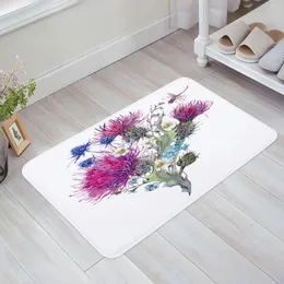Tapetes florescendo flores de planta colorida folhas de palmeira de cozinha tat tape de estar decoração carpete home entrada capacho anti slip tapete