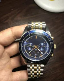 MEN039S Moda Watch Gold 6088 Paslanmaz Çelik Su Geçirmez Kuvars İzle Sixpin Serisi Çok Fonksiyonlu Atmosfer Yüksek Kalite 6749908