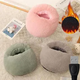 Mattor Electric Warmer Foot Operar USB Laddning Konstant Temperaturuppvärmning Pad Plush For Winter Home Bedroom Mat