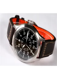 وقت الهروب أوتوماتيكي NH38 Pilot Watch مع Typeb أو Typea Black Dial و 42mm case مقاومة للماء 300M 2206227001296