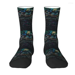 Men's Socks Cool Mens Computer Programmer Programming Code Dress Unisex Breathbale Warm 3D Printed Science Hacker Coder Crew