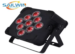 Sailwin V9 6IN1 RGBAW UV 배터리 전원 전원 전원 LED 파일 앱 모바일 제어 DJ 단계 조명 1947376