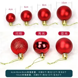 2024 JUL PINE TREE Ornament Red Navy Blue Ball Ornament 3cm-20cm Flera färg 24st.