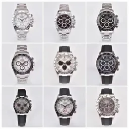 Limpo Montre de Luxes Luxury Watch Men Watches 40mm 4130 Cronógrafo Movimento Mecânico 904L Caso de Aço Melhor Relvojes