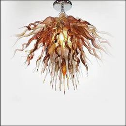 Люстры индивидуальная цветовая стеклянная люстра для продажи рта взорванные подвесные лампы Боросиликата