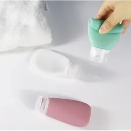 NEU 2024 Lecksofes Silikon leerer Reiseflasche BPA-frei nachfüllbares kosmetisches Glas Reisen tragbares Duschgel Shampoo Flasche 38/60/90 ml For