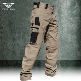 Menowe spodnie Multi Pockets Work Moders Casual Tactical Spodnie samce znamiona prosta jesienna zimowa zużycie spodni 240329