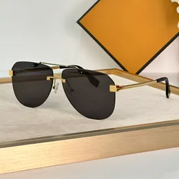 Sunglasses For Men Women Designer 40115 Summer Fashion Stylish High Street Traveler Style Anti-Ultraviolet Retro Plate Metal Oval Frameless Glasses Random Box