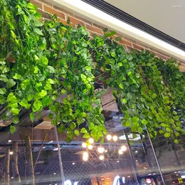 장식용 꽃 1pc 녹색 식물과 덩굴 벽의 벽걸이 바구니 거짓 천장 장식의 무작위 시뮬레이션