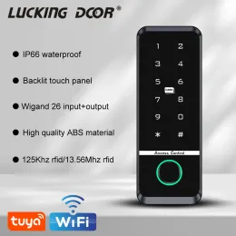 Tastaturen 12V Tuya WiFi Electronic Fingerprint Lock Opener Access Control Tastatur wasserdichte Smart Fingerabdruck -IC -Karte Digitales Tastatur Tastatur