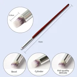 2024 فرشاة الأظافر احترافية مانيكير UV Gel Brush القلم الخشب لون الأظافر اللوحة رسم الفرشاة الأدوات للمعالجة الضوئية لفرشاة الأظافر