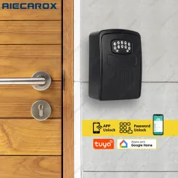 Lock Tuya Lock box IP67 Waterproof Entry tt lock Fingerprint Smart Life App Slide Main Door Wifi Smart Door Lock Key box