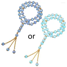 Kedjor Y1ub 10mm Islamiska bön Rosary pärlor Islam Muslimsk oro kedja som halsband