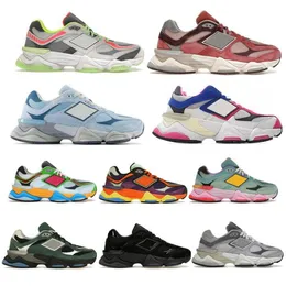 2024 Erkek Kadın Tasarımcı Koşu Ayakkabıları Sneaker 9060S Haber 9060 Run Traf Fabrik Bej Rise Pink Moonrock Mıknatıs Nori Kiraz Çiçeği Çiçek Boyutu 5.5 - 12