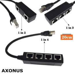 Kable komputerowe RJ45 1/2 3 4 Multi Port Adapter Ethernet 1 Mężczyzna do 2/3/4 Dystrybutora LAN Network 20 cm