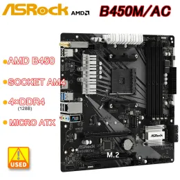 Мыши B450M B450 Материнская плата ASROCK B450M/MOTMORSTARD AMD AM4 4XDDR4 128GB M.2 SATA3 HDMI USB 3,2 Micro ATX для Ryzen 5 5600 CPU