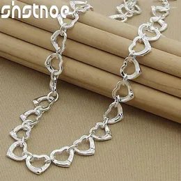 Correntes Shstone 925 Sterling Silver Chain de colar de coração completo para mulheres fofas de festas de festas de festas de festas de festas Valentins Presente