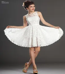 2019 Alberta em estoque Fita de renda branca Aline Knee Dengend Zipper Party Homecoming Dressos Novo Design Modest Modest Dresses7014570