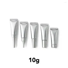 Storage Bottles 10g Silver Refillable Cosmetics Squeeze Container 10ml Plastic Essence Sample Package Bottle Makeup Eye Cream Empty Soft