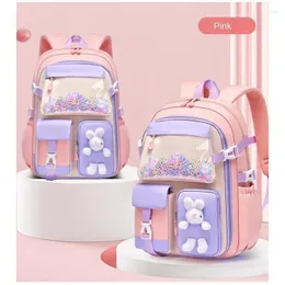 Schultaschen Grundschule Schoolbag Girls Leichtes Kinder -Rucksack Kawaii wasserdichte große Kapazität