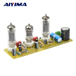 Amplificador Aiyima Vacuum Tubo amplificador 6N1+6p1 Estéreo Sound Amplificador Placa de áudio 3W Filamento de fibra de vidro epóxi AC Fonte de alimentação CA