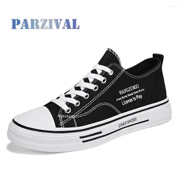 Casual Shoes Parzival 2024 Spring Classic Cnavas Sneakers für Männer bequeme Schnüren-up flache vulkanische Espadrilles