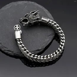 Charmarmband Nordic Viking Norse Dragon Scandinavian rostfritt stål armband män armband manschett med gåva