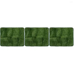 Dekorativa blommor 3 stycken Pet Mat Fake Grass Portable Cage Pad Dogs Potty Accessory Pee Baby Small Accessories