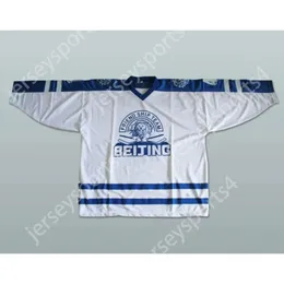 Gdsir Custom BEIJING FRIENDSHIP TEAM WHITE HOCKEY JERSEY ANY PLAYER OR NUMBER Top Ed S-M-L-XL-XXL-3XL-4XL-5XL-6XL