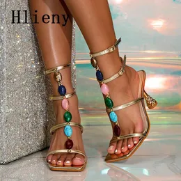Dress Shoes Hlieny Summer Narrow Band Buckle Strap Sandals Women Fashion Bohemian Design High Heels Stripper Gladiator Banquet