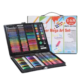 Sets Malvorlagen Kunstzubehör für Erwachsene Teenager Anfänger, 168pcs Art Kits Zeichnen des SKISZENS SET, Zeichnen von Stiften Geschenke F19E