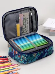 الحالات قلم القلم القلم الرصاص قرطاسية جمالية Estuche Escolar Pencilcase سعة كبيرة 72 ثقوب الرسم قلم القلم الإمدادات المدرسية مربع قلم رصاص