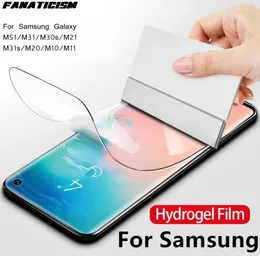 Protetor de tela de filme de hidrogel de alta qualidade para Samsung Galaxy M51 M31 M30 M21 M31S M20 M10 M11 CLARO COBERTURA TPU GUARD2894926