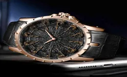 2020 Nya mode retro klockor för män mjuka pu läder armbandsur svart riddare urtavla 039s titta på sportklocka reloj hombre6592577