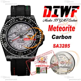 Carbon SA3285 Automatische Herren Uhr Watch Diwf V2 Meteorit Dial Black Nylon -Gurt Super Edition gleiche Serienkarte Reinigungszeit Reloj Hombre Montre Hommes Ptrx