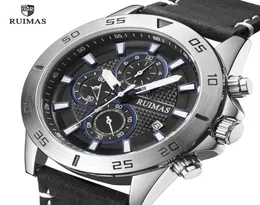 RUIMAS Casual Watches Men Luxury Black Leather Strap Wristwatch Military Sports Chronograph Quartz Watch Man Relogios Clock 5722736334741