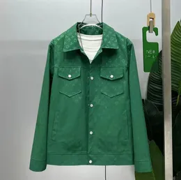 5xl Green Designer Jacket Men Manga Longa Jackets de luxo clássico Casaco masculino