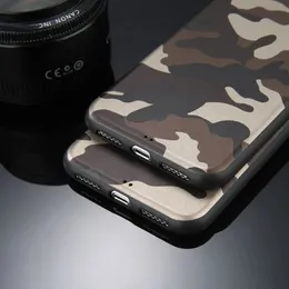 Army Green Camoflage Case na iPhone 11 12Pro 13 Pro Max SE 2020 x XR XS Max 6 6s 7 8 Plus Soft TPU Silikonowe okładka na zieloną okładkę telefoniczną Army