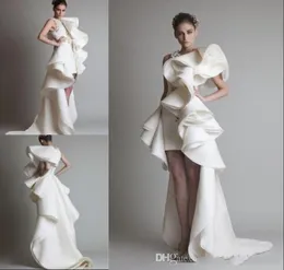 Designer Wedding Deths One Counter Ruffles Gheath Hilo Organza Customed Whiteivory Krikor Jabotian Bridal Dress3562543