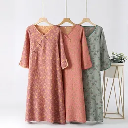 Hemkläder kvinnors vår sommar bomull dubbelsidig jacquard kimono rånar kvinnor japansk stil nattklänning bekväm badrock