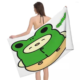 Toalha Duck Frog 80x130cm Banho impresso, adequado para viajante ao ar livre
