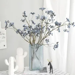 Dekorative Blumen Luxus Cranberry Fake Flower Home Decor Beeren Weihnachten Hochzeitstisch Dekoration Flores Artificiales Blaubeere Blaubeere