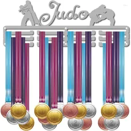 Placas decorativas 1pc Medalha Holder Judo Hanger Sport DisplayHanger Rack Awards Metal Metal Metal Montado de Parede Montado com Nadador de Runner Atletas