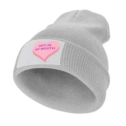 Berets Spit In My Mouth Knitted Cap Sunhat Cute Custom Mens Hat Women's