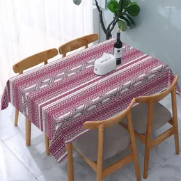 Table Cloth Ukrainian Embroidery Vyshyvanka Tablecloth Rectangular Fitted Ukraine Bohemian Geometric Cover For Kitchen