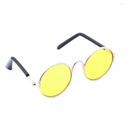 Hundebekleidung 2 PCs Mode Brille kleine Haustier Hunde Katzen Sonnenbrille zum Tragen gelb